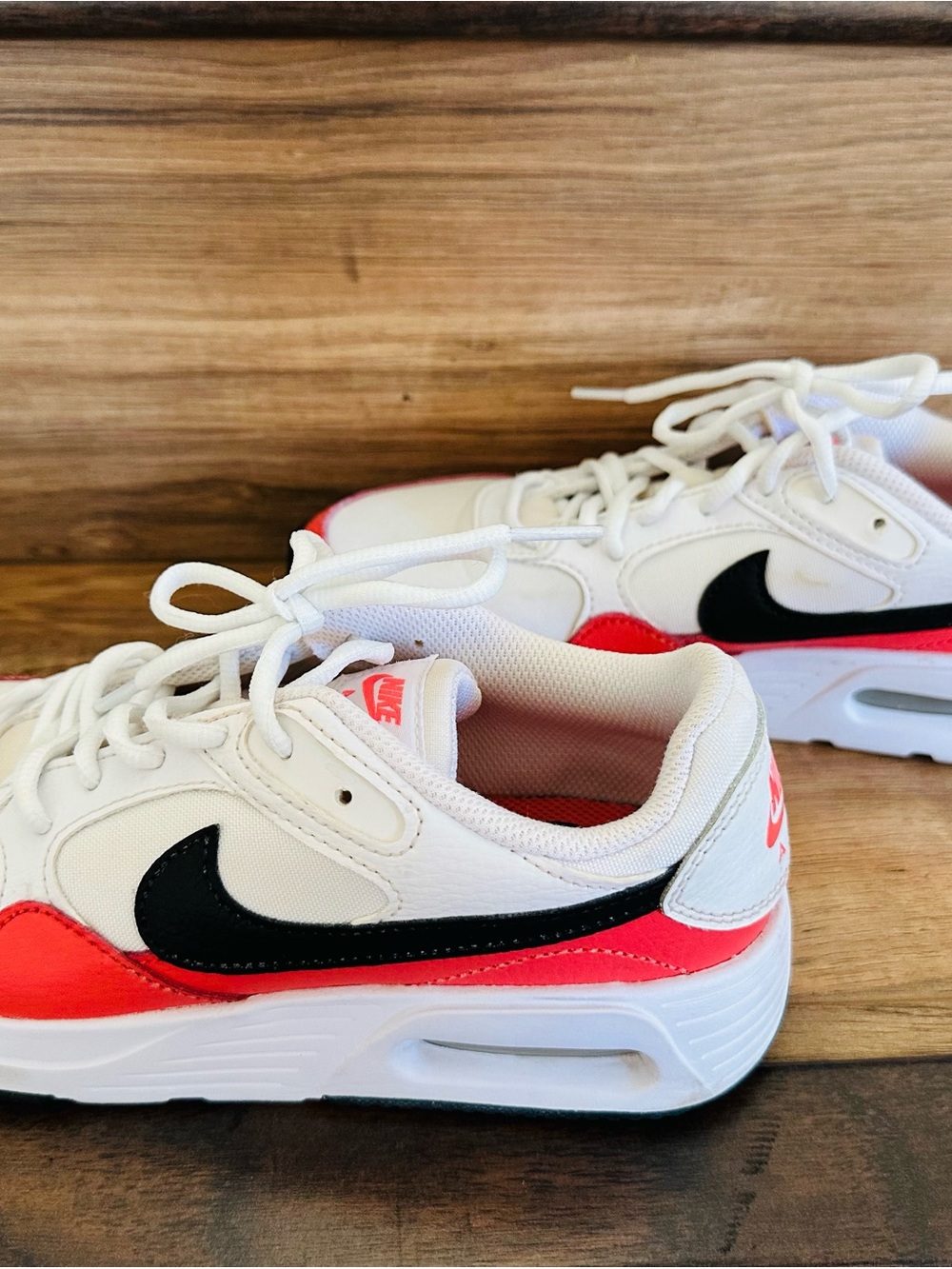 Nike Air Max SC Women's Sneakers Shoes Size 7 White Black Magic Ember Athletic
